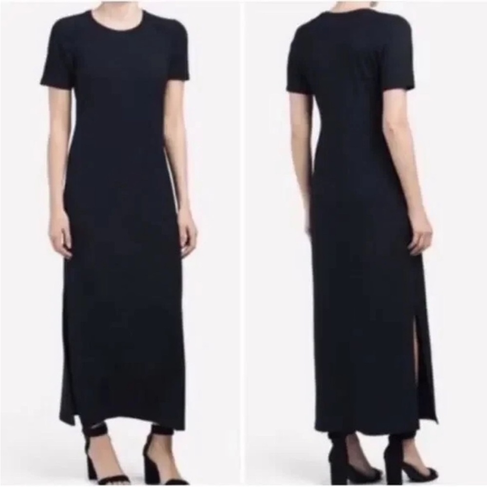 Elie Tahari Black Ribbed Knit Dress. Size L. MSRP $145